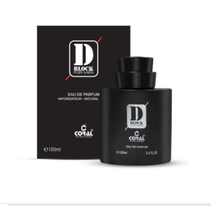 Coral D Block For Men Eau De Parfum 100ML-Black